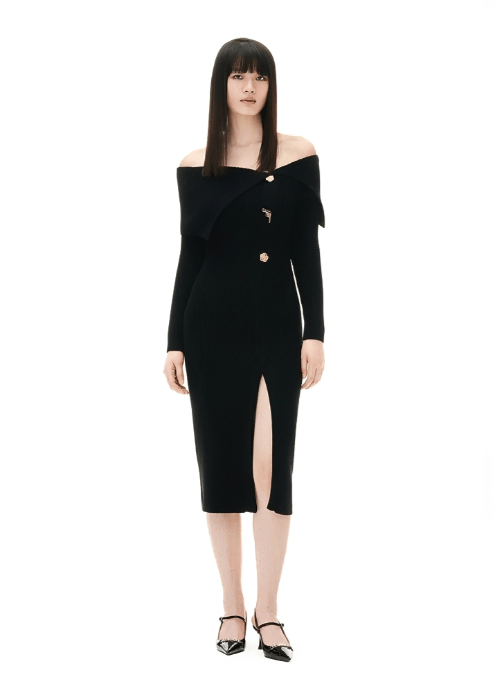 gun rose knit dress - Vera Lumina