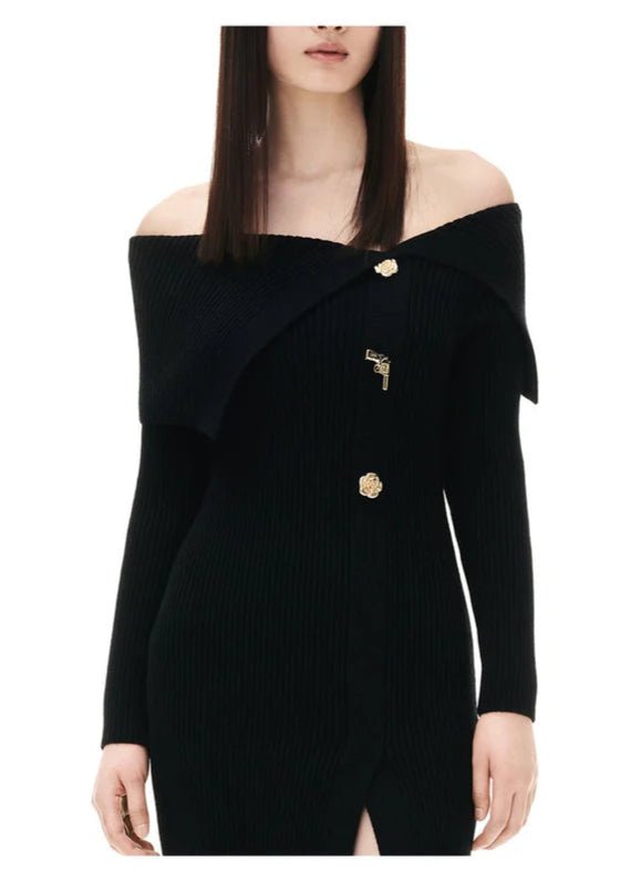 gun rose knit dress - Vera Lumina