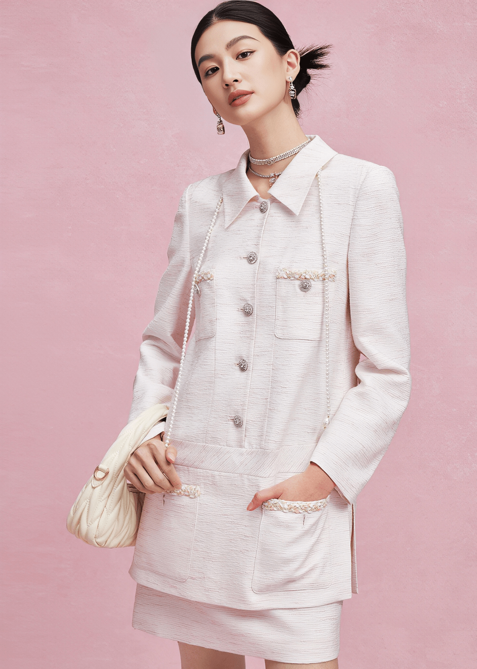 HAUTE POCKET TWEED JACKET - Vera Lumina