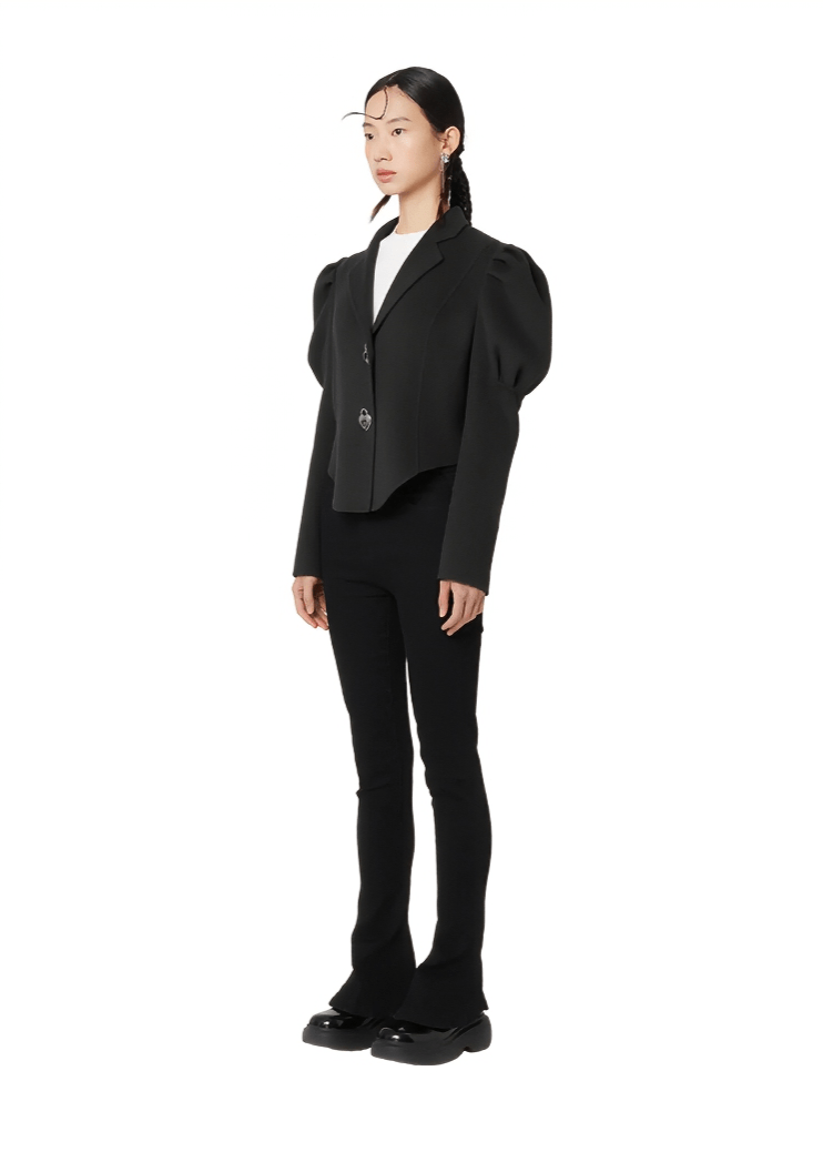 heart lock woolen short coat - Vera Lumina