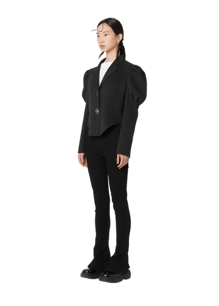 heart lock woolen short coat - Vera Lumina