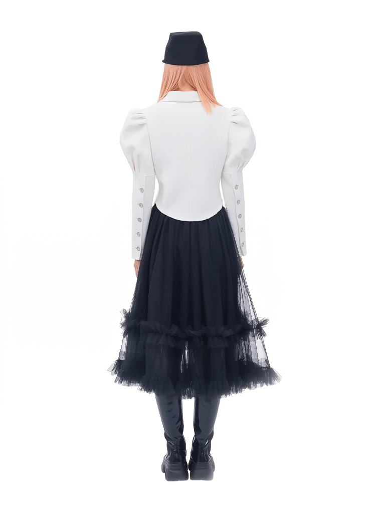 heart lock woolen short coat - Vera Lumina