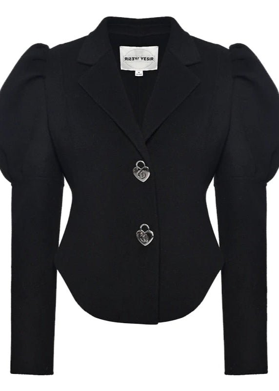 heart lock woolen short coat - Vera Lumina