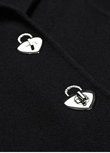 heart lock woolen short coat - Vera Lumina