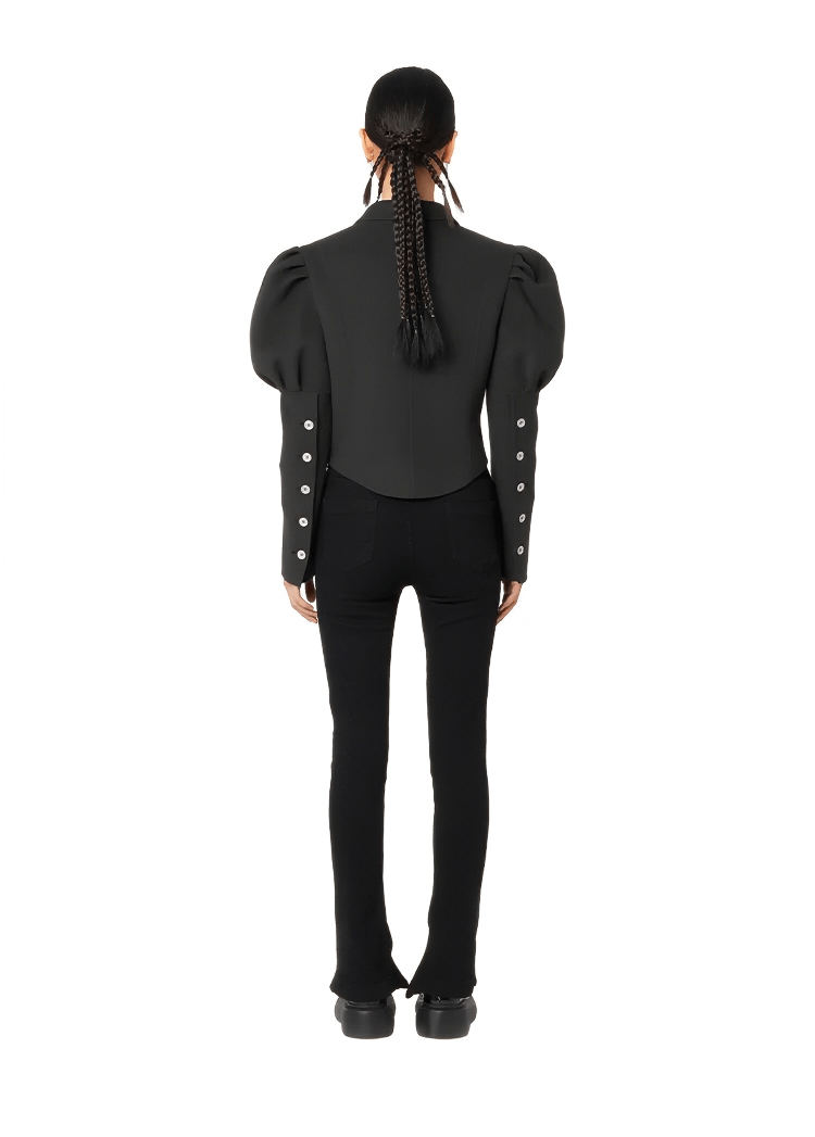 heart lock woolen short coat - Vera Lumina
