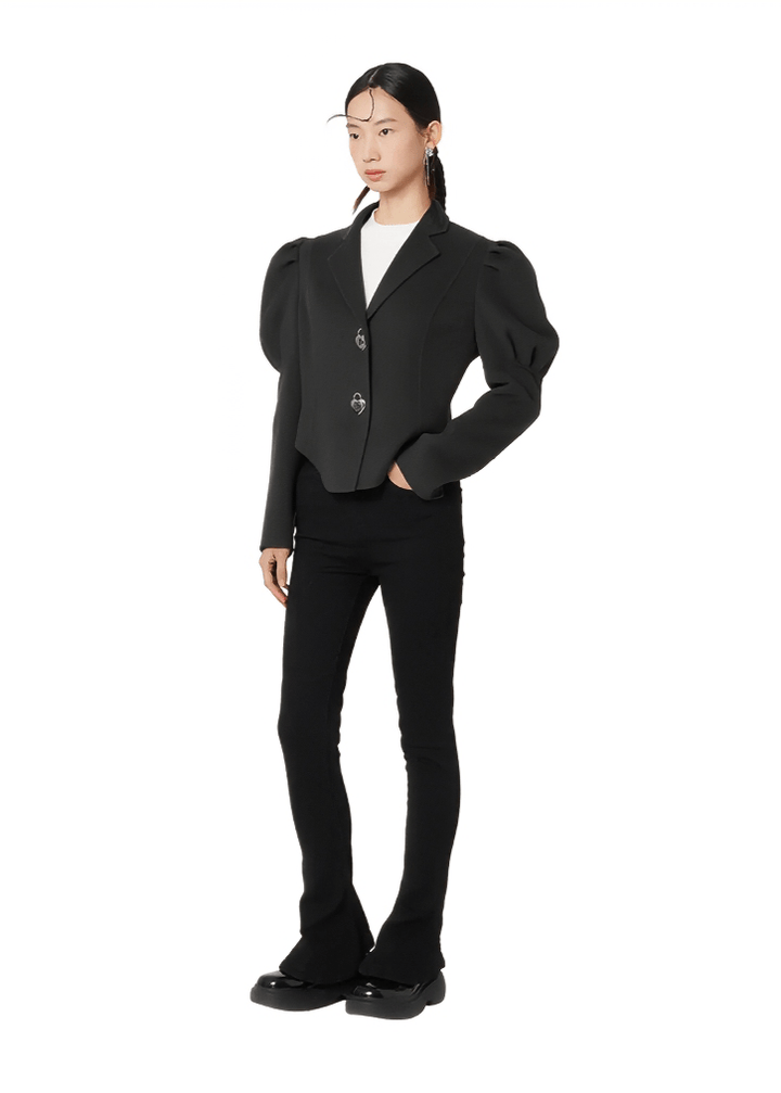 heart lock woolen short coat - Vera Lumina