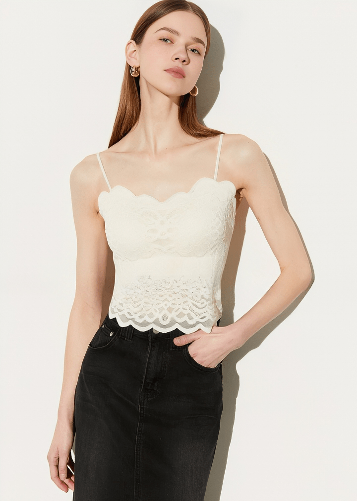 HEIRLOOM LACE SWEETHEART CAMI - Vera Lumina