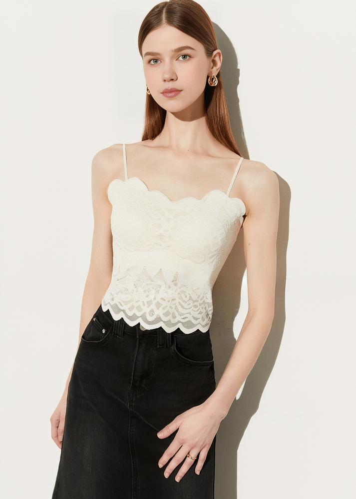 HEIRLOOM LACE SWEETHEART CAMI - Vera Lumina