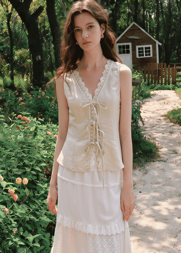 HERITAGE LACE - UP BUSTIER TOP - Vera Lumina
