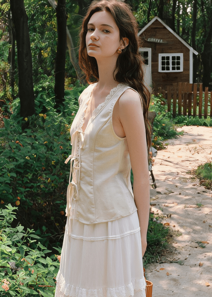 HERITAGE LACE - UP BUSTIER TOP - Vera Lumina