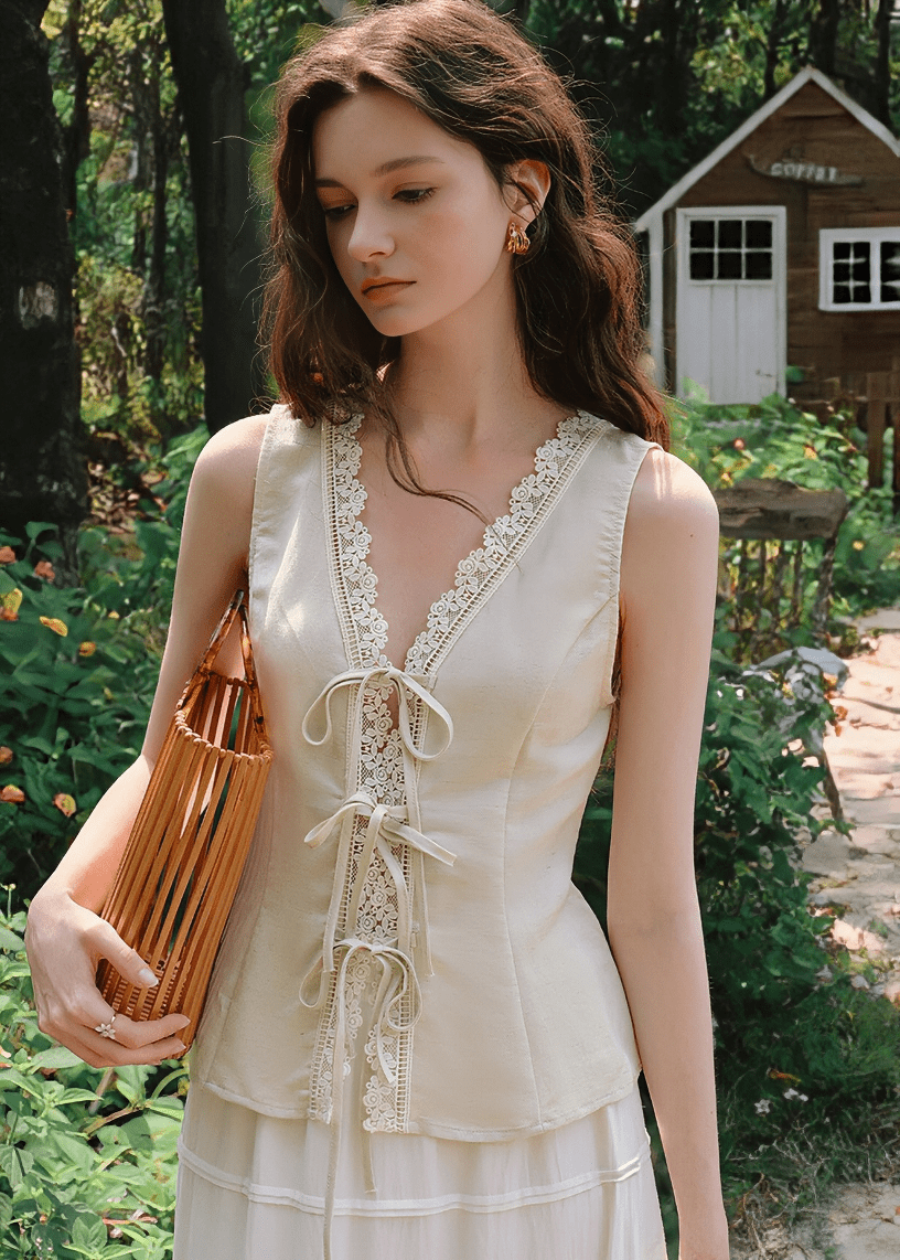 HERITAGE LACE - UP BUSTIER TOP - Vera Lumina