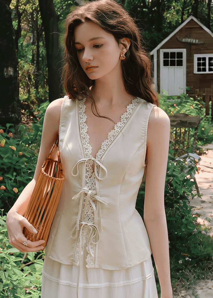 HERITAGE LACE - UP BUSTIER TOP - Vera Lumina
