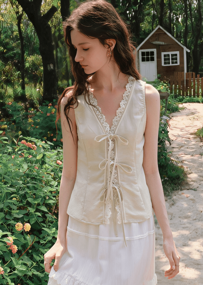 HERITAGE LACE - UP BUSTIER TOP - Vera Lumina