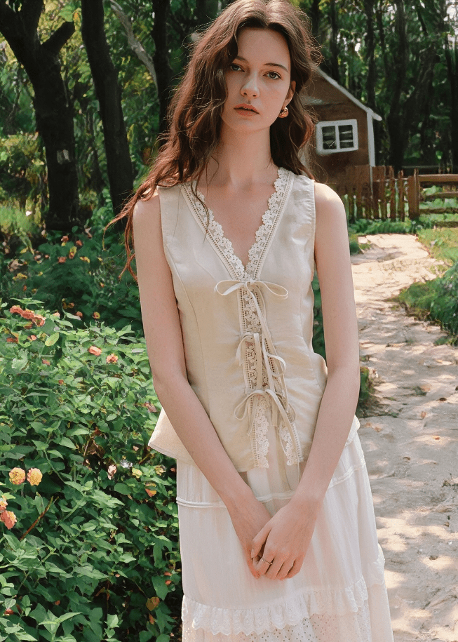 HERITAGE LACE - UP BUSTIER TOP - Vera Lumina