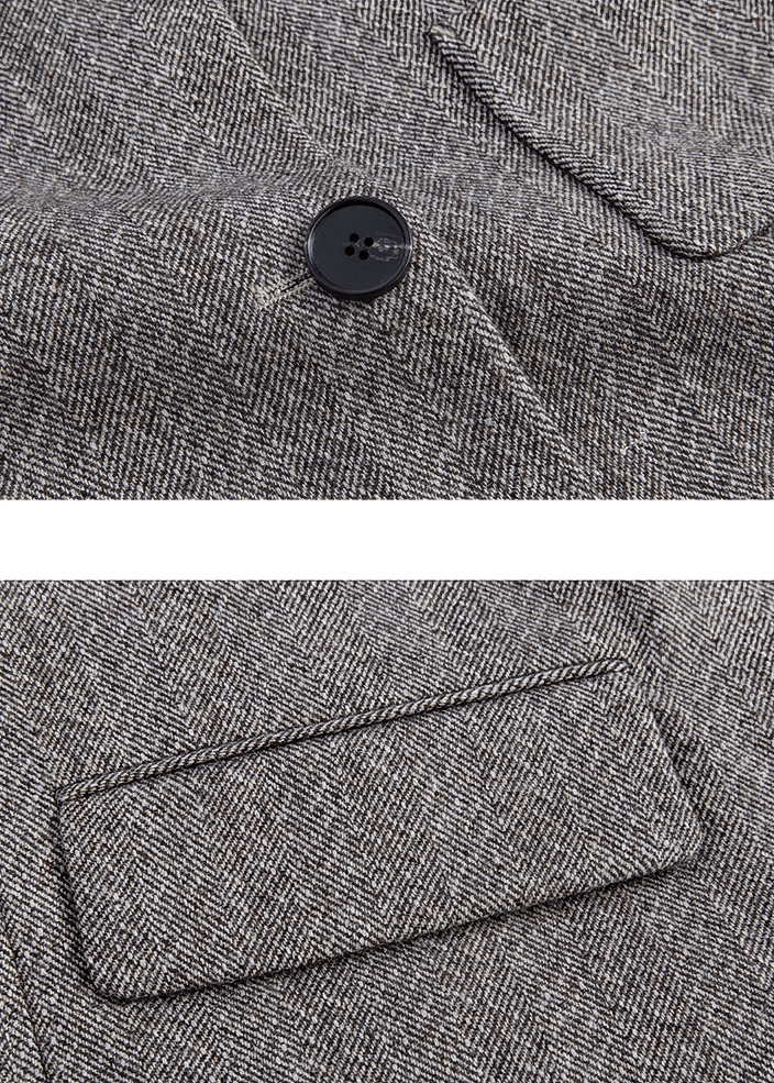 HERRINGBONE CONTRAST TRIM JACKET - Vera Lumina