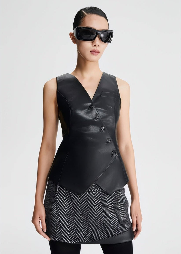 HERRINGBONE WINTER A - LINE short mini SKIRT - Vera Lumina