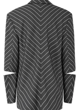 highend oblique stripe shaped suit jacket - Vera Lumina