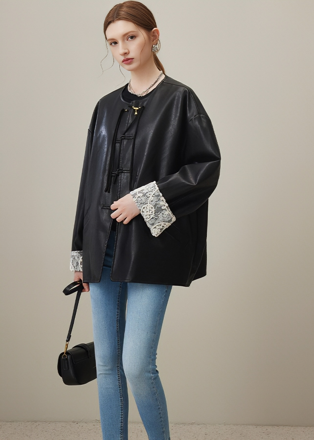 LACE CUFF TOGGLE JACKET