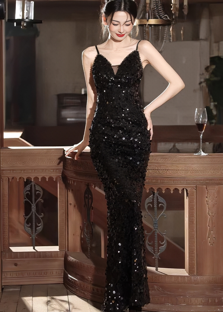 Bijou Glitzer-Pailletten-Meerjungfrauenkleid