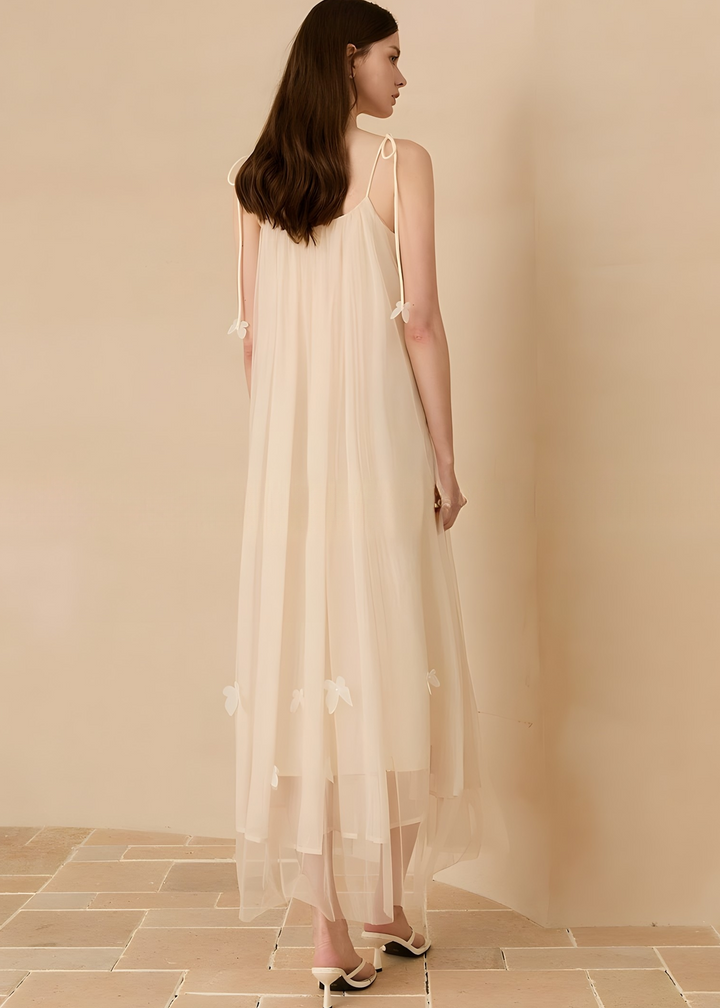 robe évasée en tulle papillon