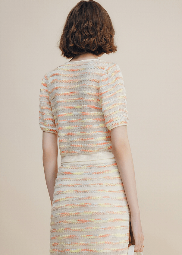 IMPRESSIONIST STRIPE CARDIGAN - Vera Lumina