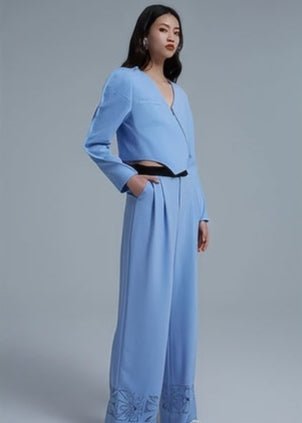 irregular blazer asymmetic luxury top - Vera Lumina
