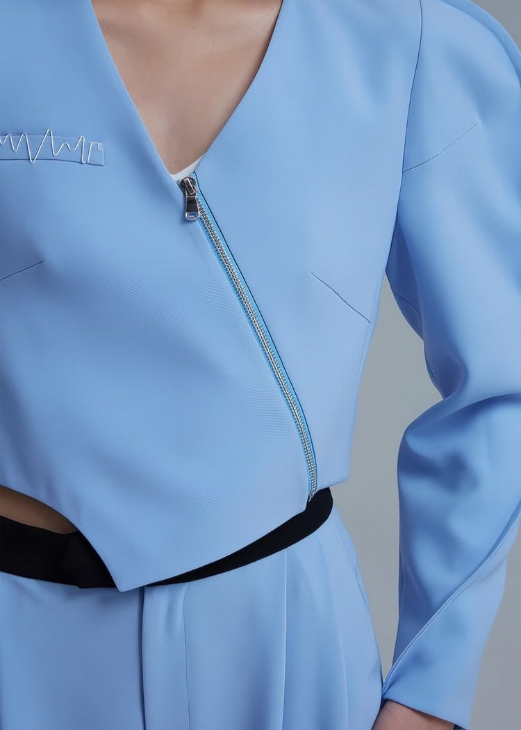 irregular blazer asymmetic luxury top - Vera Lumina