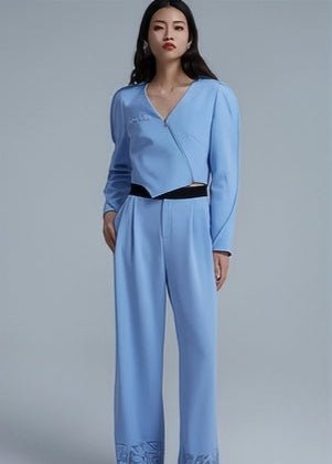 irregular blazer asymmetic luxury top - Vera Lumina