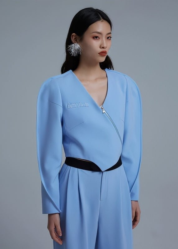 irregular blazer asymmetic luxury top - Vera Lumina