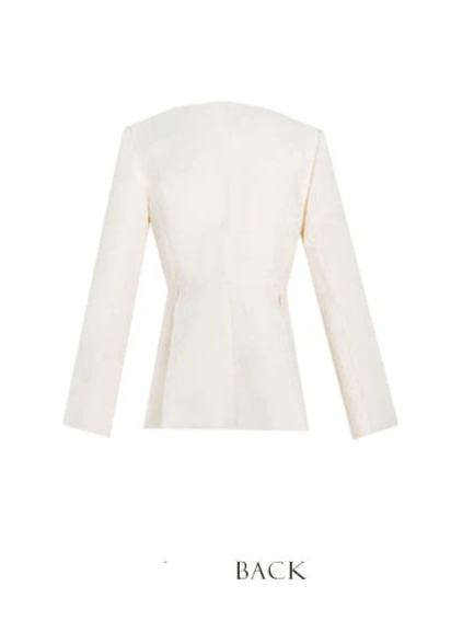 jacquard square collar jacket & pant - Vera Lumina