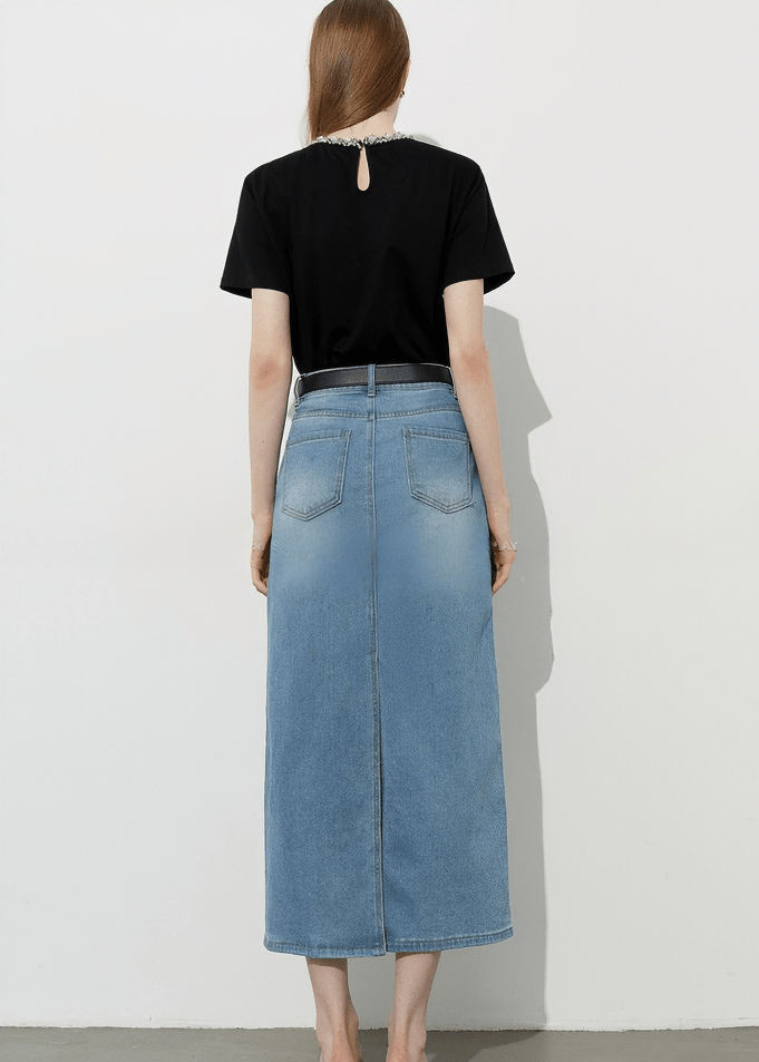 JEWELED COLLAR TEE - Vera Lumina