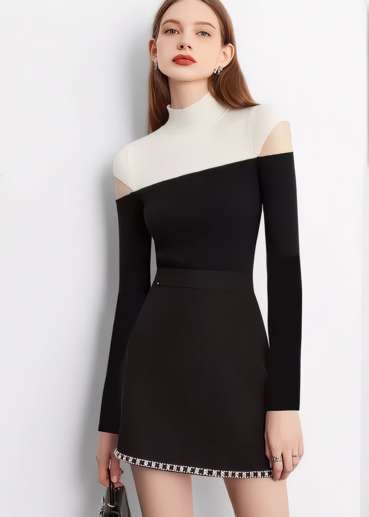Jeweled Line Tight Mini Skirt & Tops - Vera Lumina