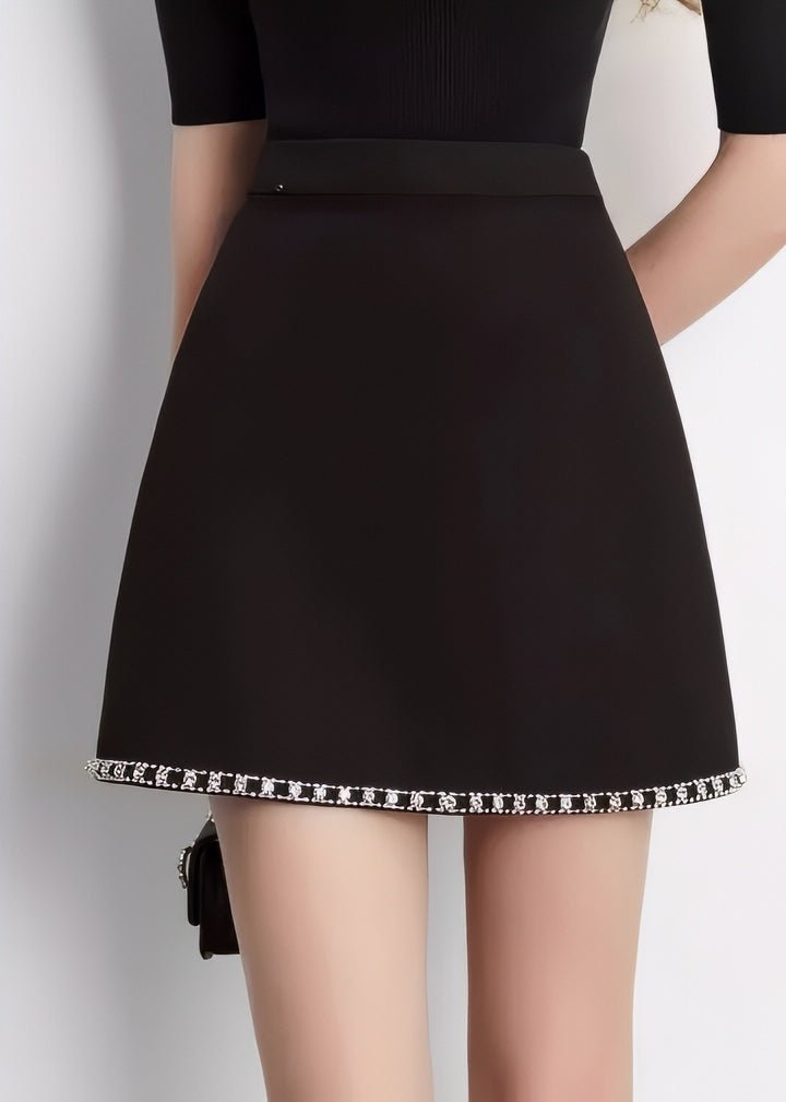 Jeweled Line Tight Mini Skirt & Tops - Vera Lumina