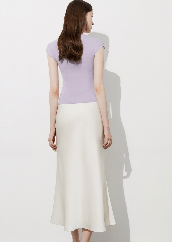 KEYHOLE ASYMMETRIC DRAPE TOP - Vera Lumina