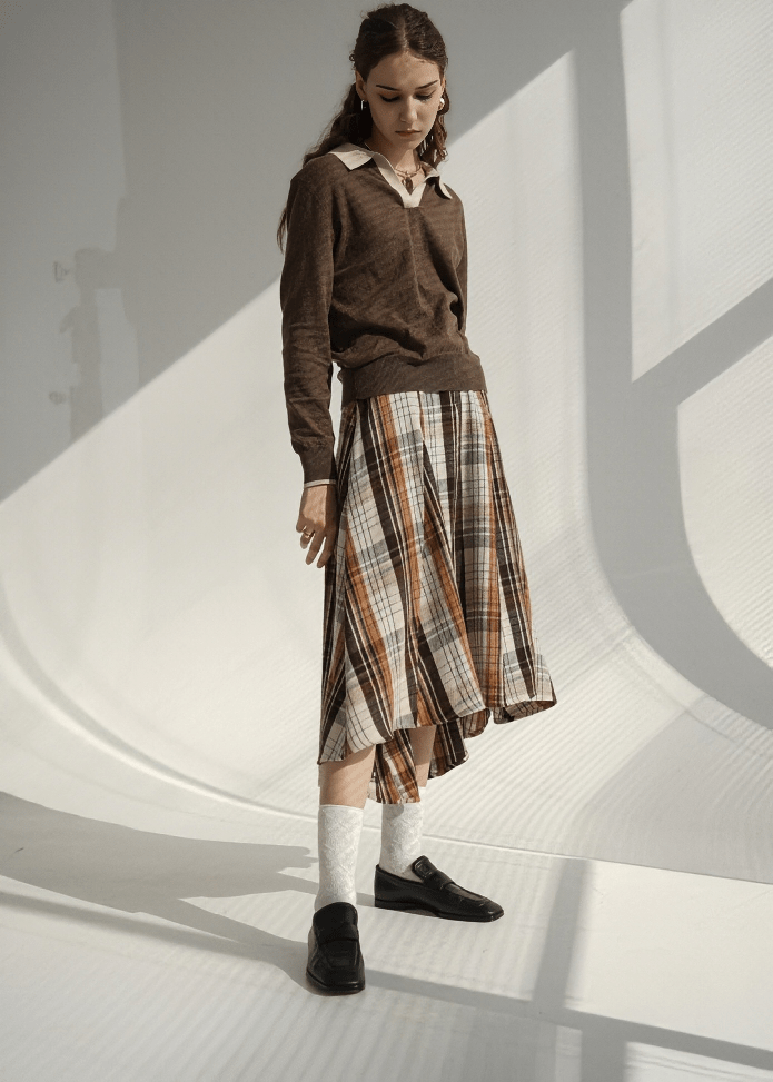 KINETIC PLAID SKIRT - Vera Lumina