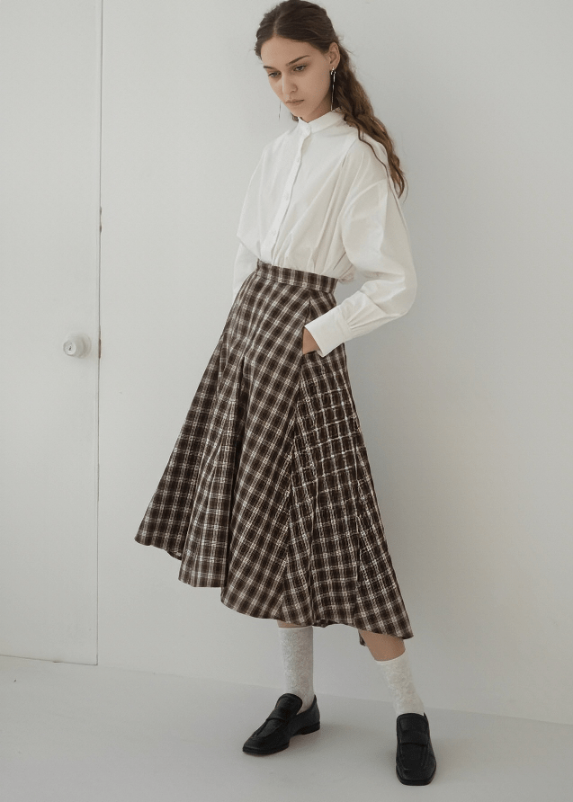 KINETIC PLAID SKIRT - Vera Lumina