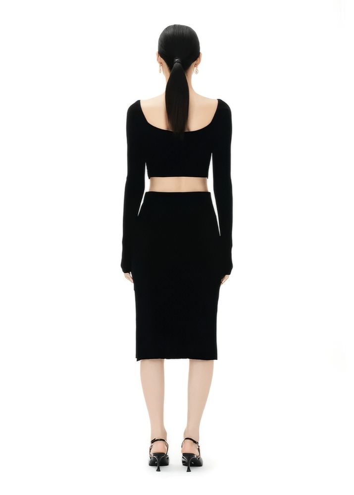 Knit skirt & cropped tops - Vera Lumina