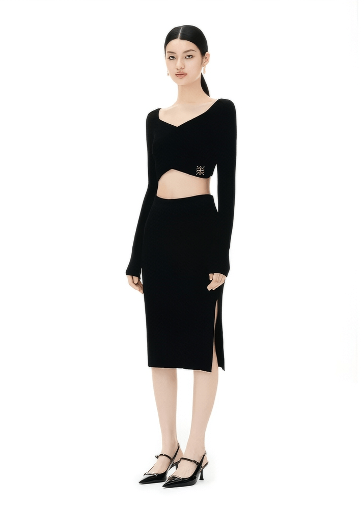 Knit skirt & cropped tops - Vera Lumina