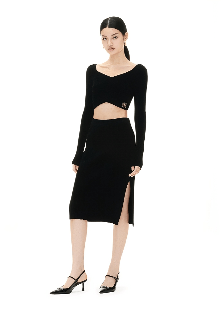 Knit skirt & cropped tops - Vera Lumina