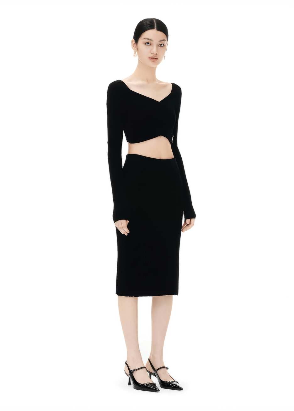 Knit skirt & cropped tops - Vera Lumina