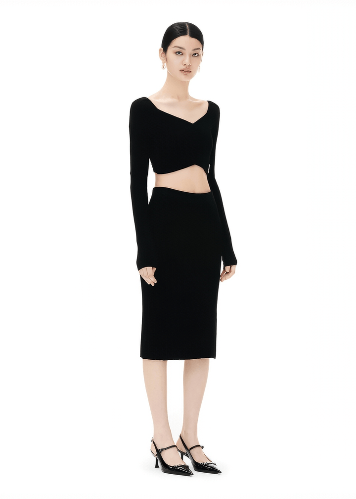 Knit skirt & cropped tops - Vera Lumina
