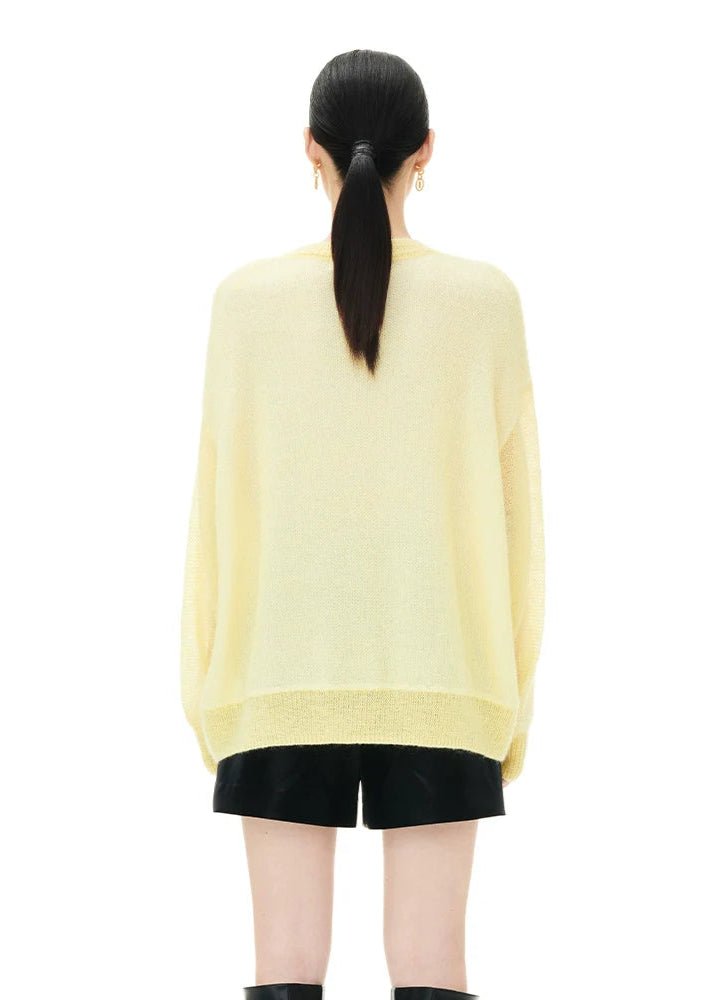 Knitted Jumper Wool Mohair pullover - Vera Lumina