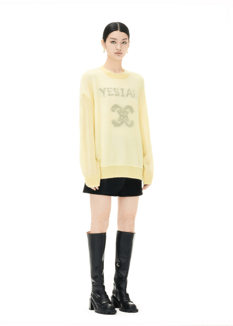Knitted Jumper Wool Mohair pullover - Vera Lumina
