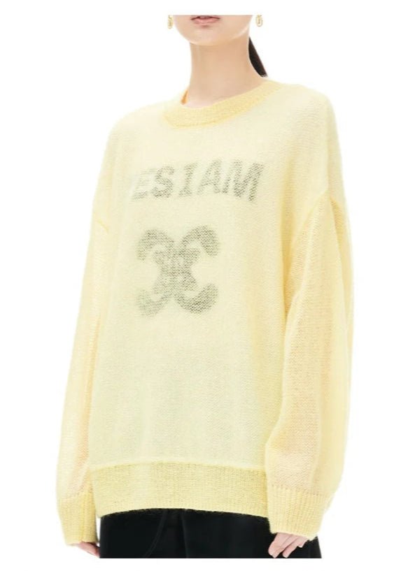 Knitted Jumper Wool Mohair pullover - Vera Lumina