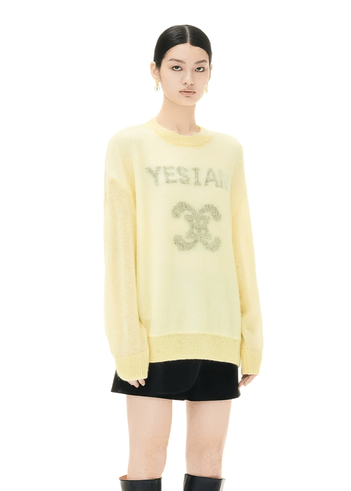 Knitted Jumper Wool Mohair pullover - Vera Lumina