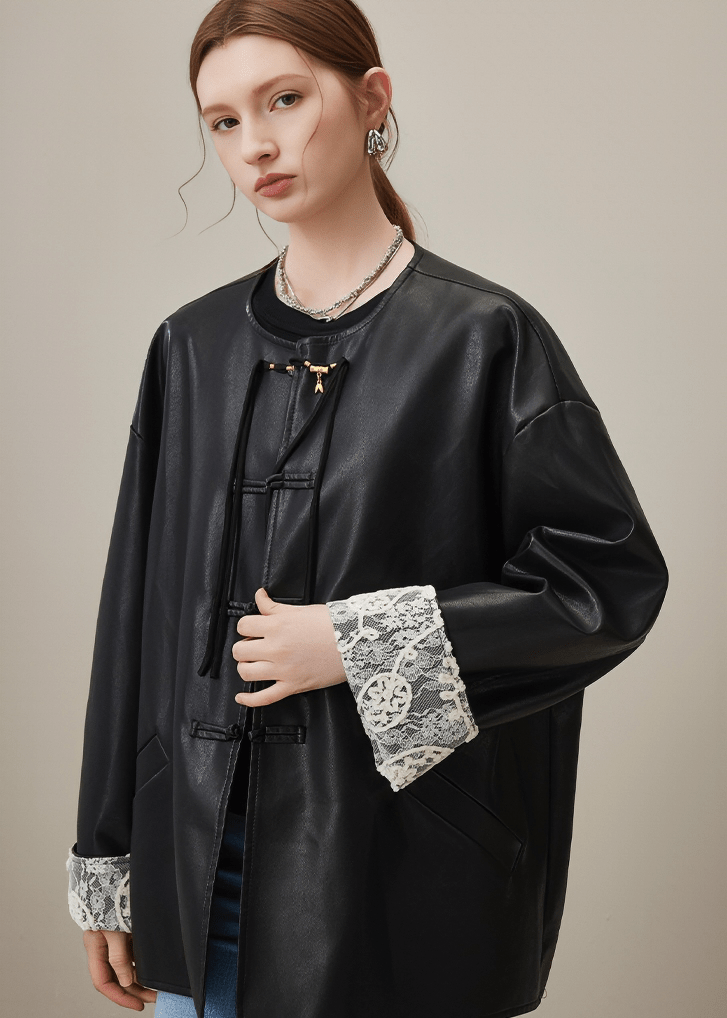 LACE CUFF TOGGLE JACKET - Vera Lumina