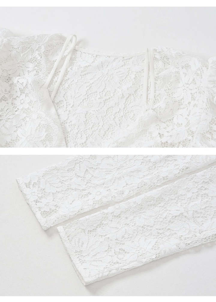 lace high waist skirt - Vera Lumina