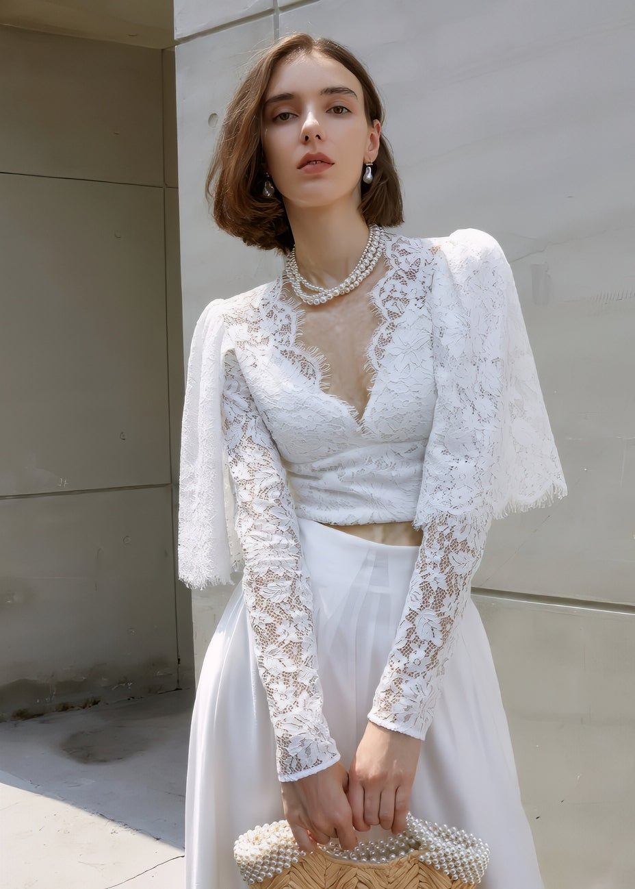 lace high waist skirt - Vera Lumina
