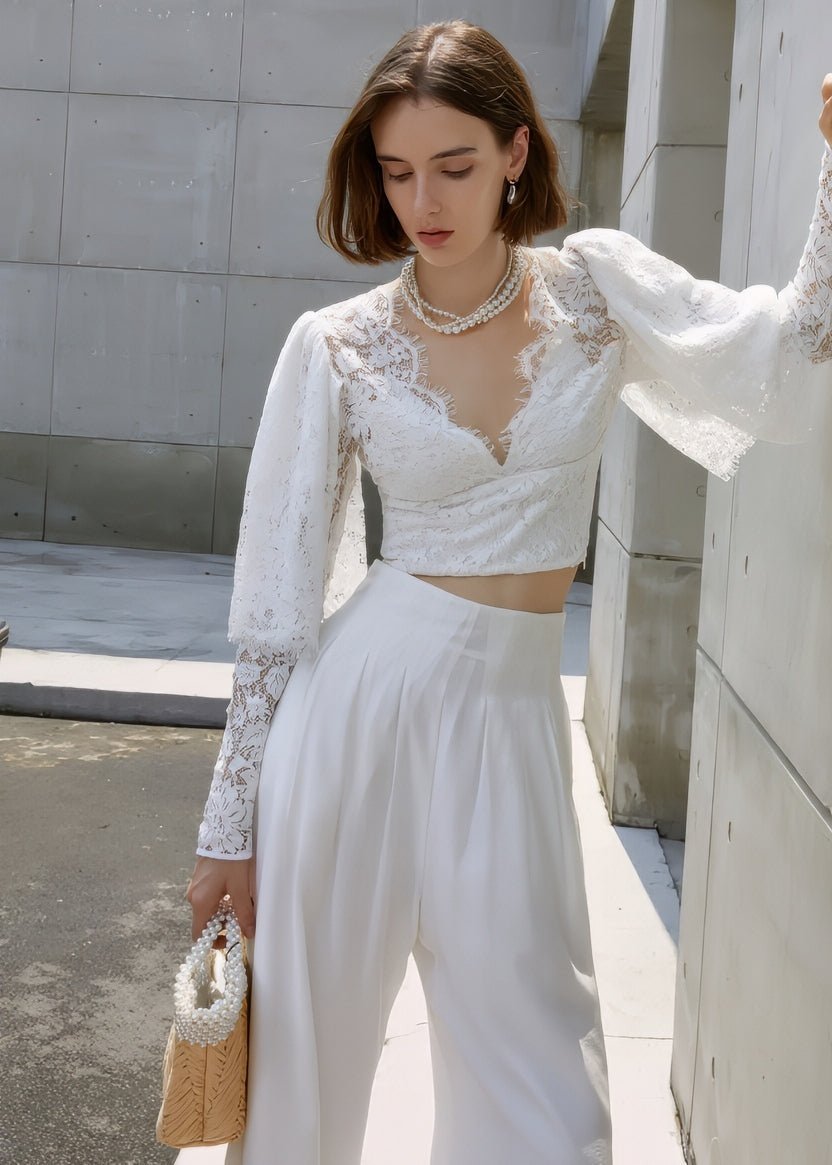 lace high waist skirt - Vera Lumina