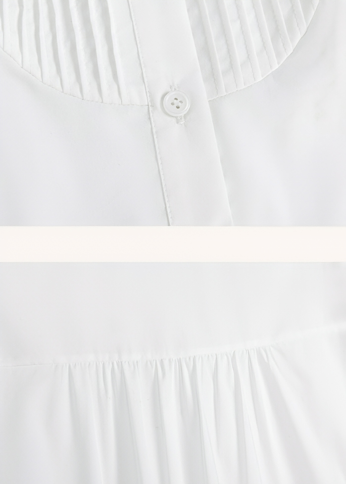 LADDER LACE PINTUCK BLOUSE - Vera Lumina